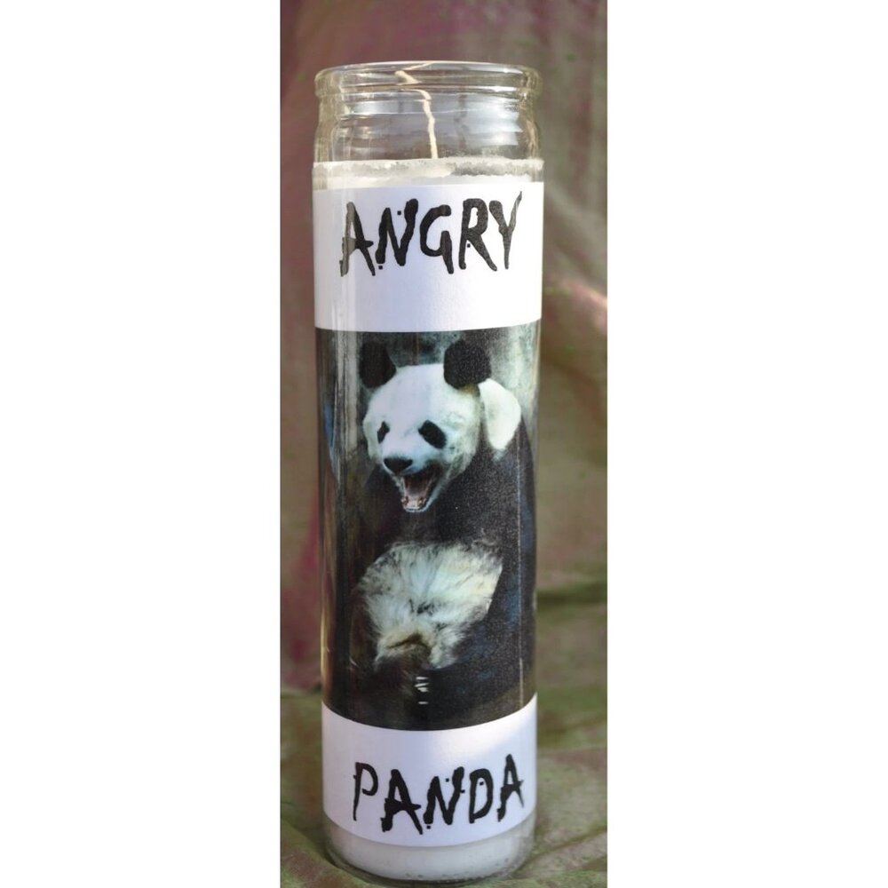 angry panda seven day altar prayer candle (H252)
